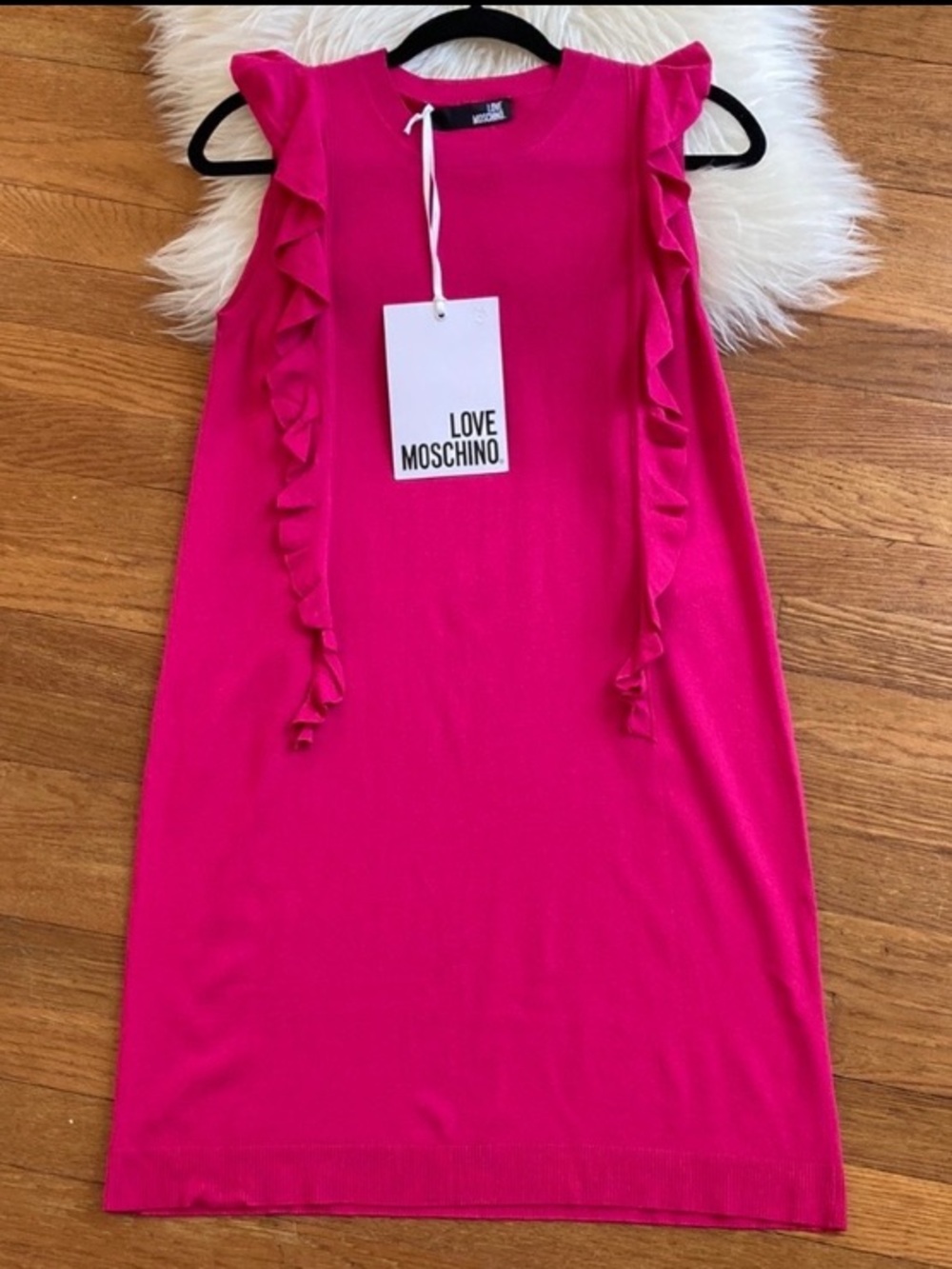 Love Moschino Viscose Knit Vestito Sleeveless Mini Dress